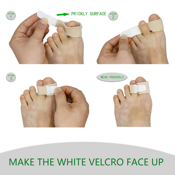 Fabric Hammer Toe Wraps - Correct Overlapping, Crooked, and Curled Toes