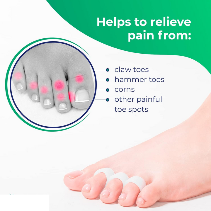 Orthopedic Hammer Toe Corrector - Gel Toe Separators for Overlapping Toes