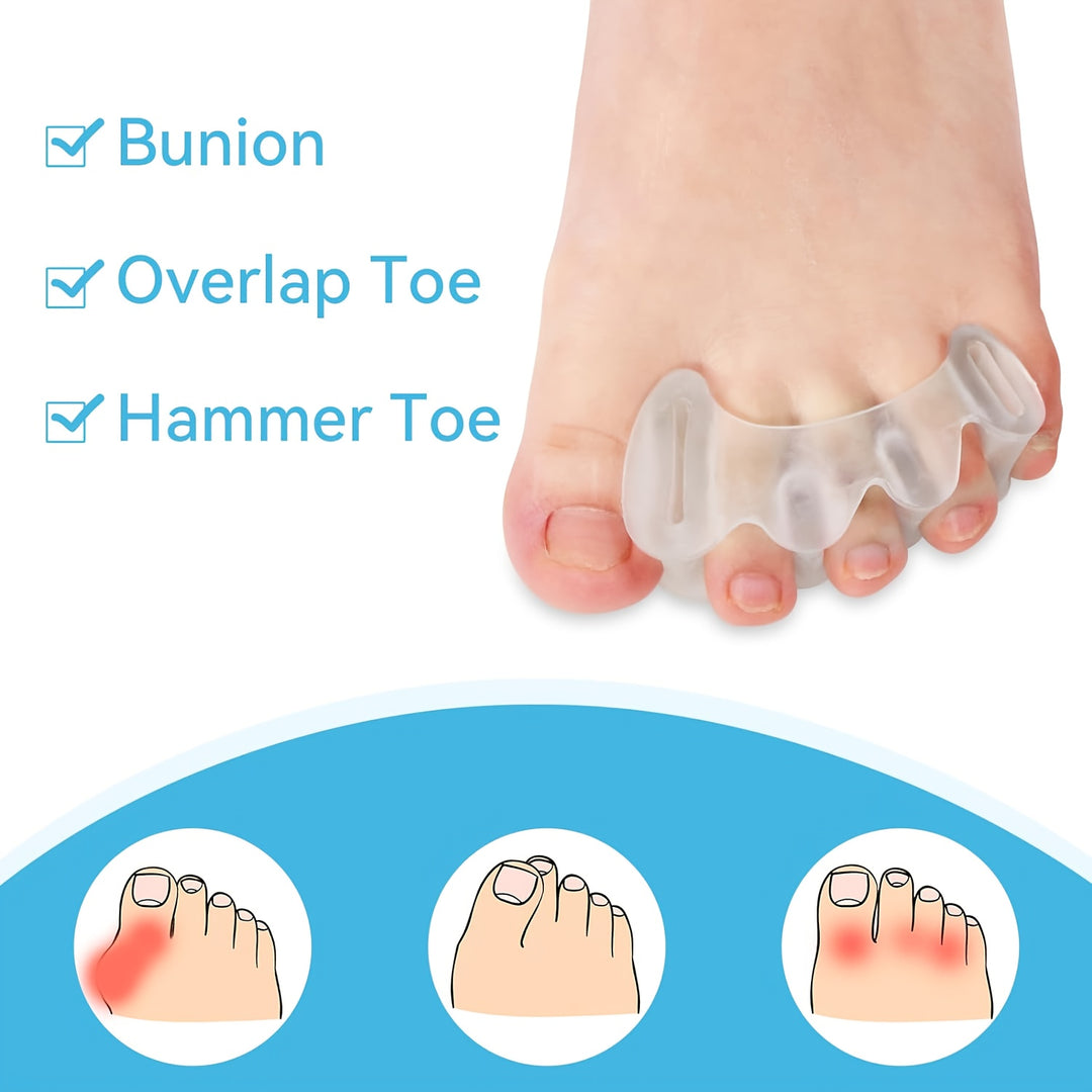 1 Pair Toe Separators & Bunion Corrector - Pain Relief & Toe Alignment