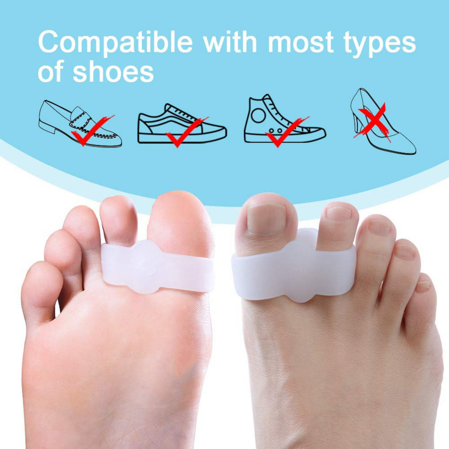 SBES Gel Bunion Corrector with Toe Separators and 2 Loops