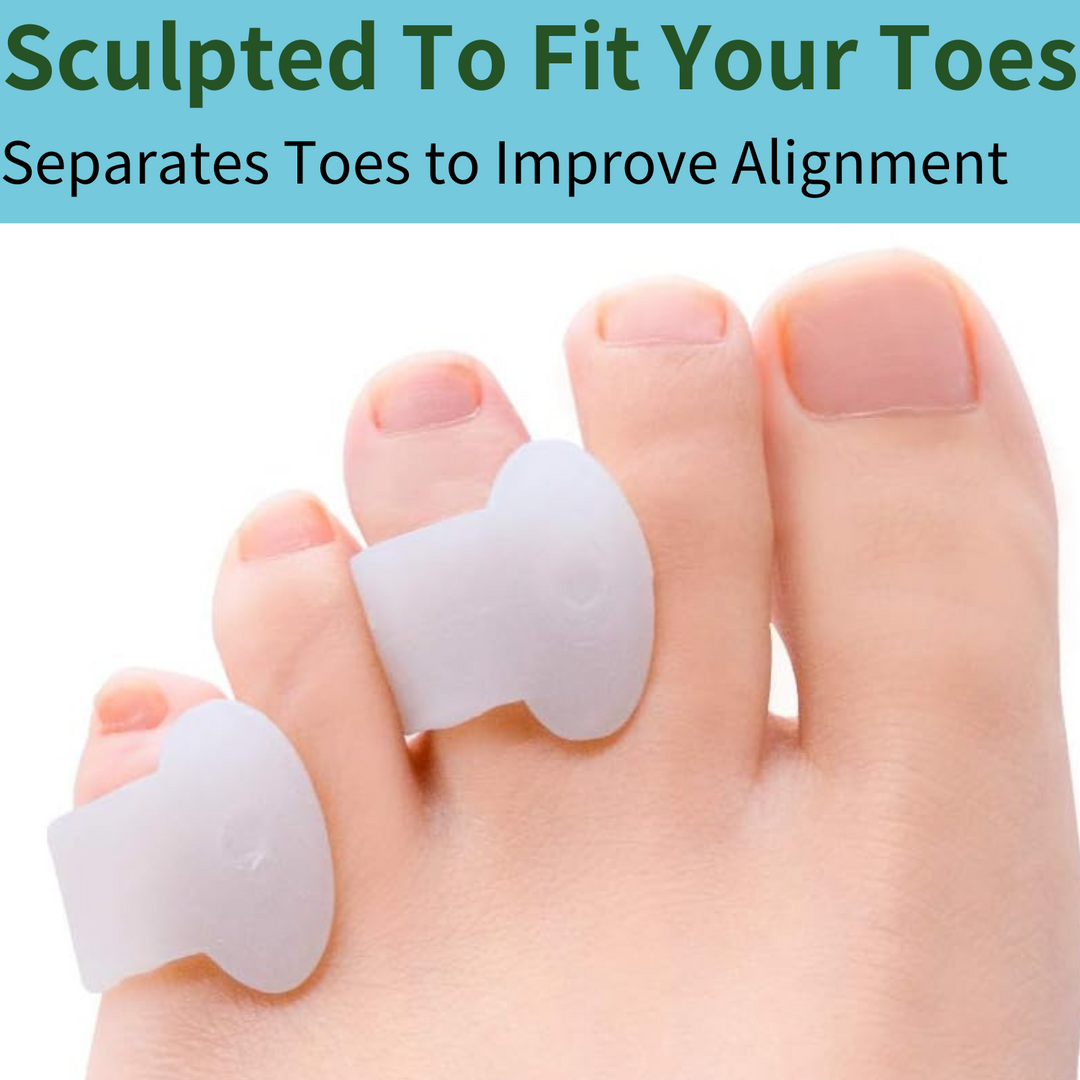 2 Pack SBES Gel Toe Separator - Pinky Toe Spacers & Cushions