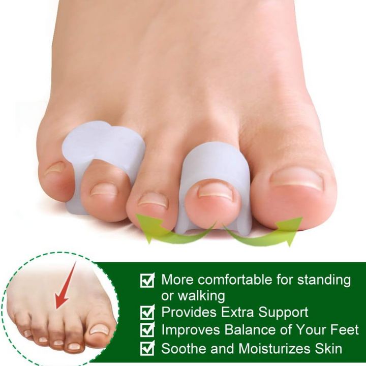 2 Pack SBES Gel Toe Separator - Pinky Toe Spacers & Cushions