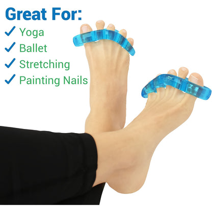 Toe Separators for Men & Women (2 Pieces) - Silicone Gel Spreaders