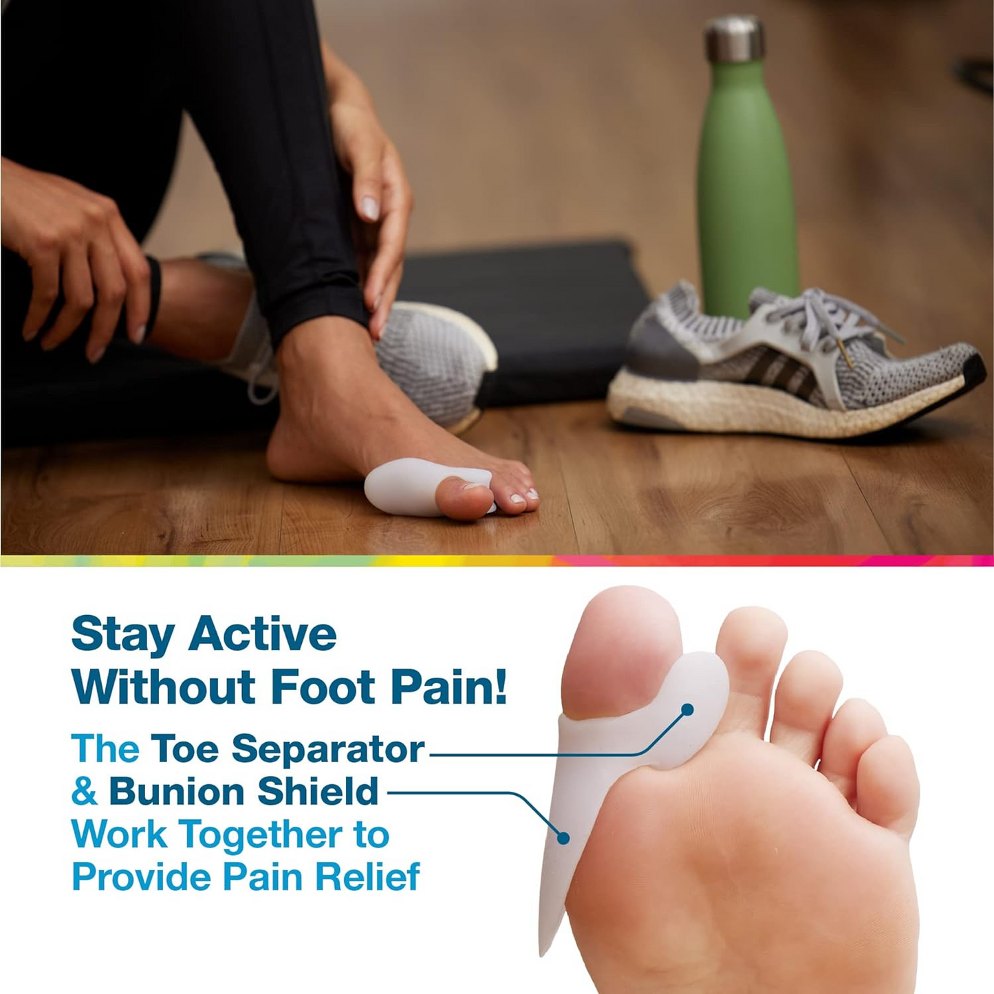 2 Pack Bunion Protector with Attached Toe Separator