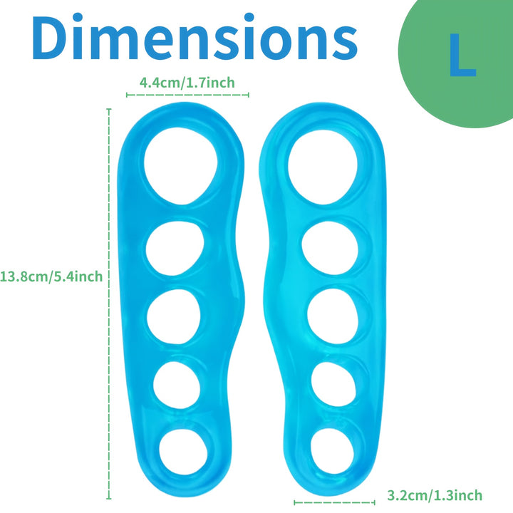 Toe Separators for Men & Women (2 Pieces) - Silicone Gel Spreaders