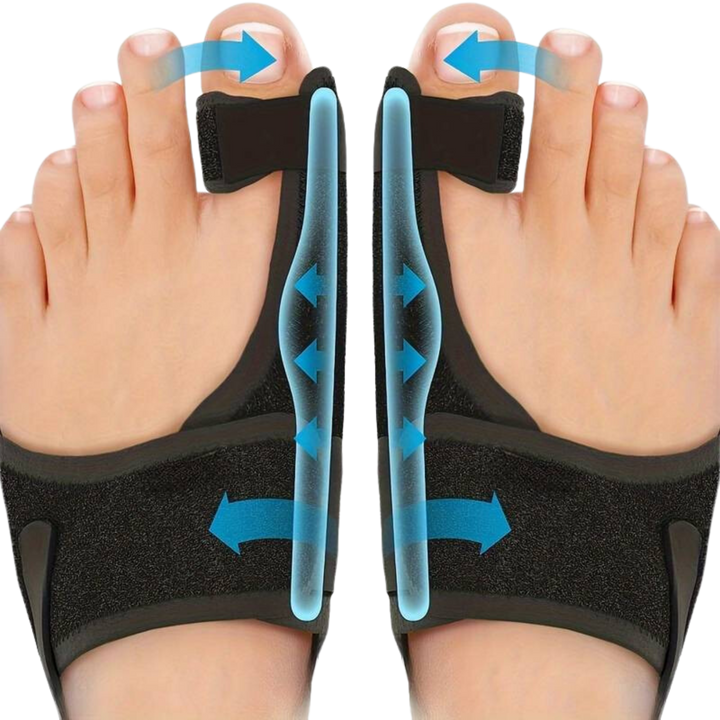 esLife 2pcs Toe Separators for Big Toe, Hallux Valgus Brace For Day/Night Support